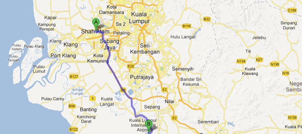 Buses from Shah Alam to LCCT